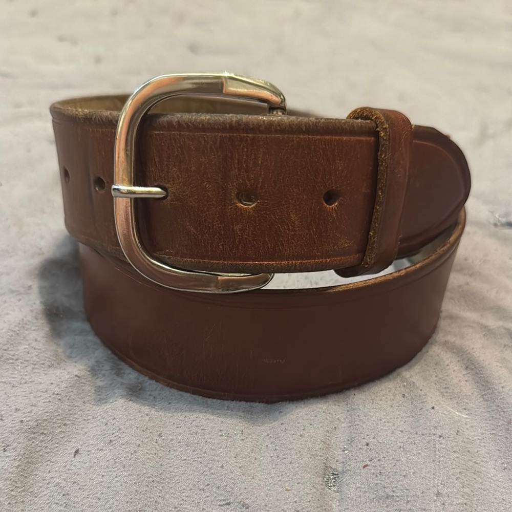 Cabela's Leather Buckle in Brown and Gold